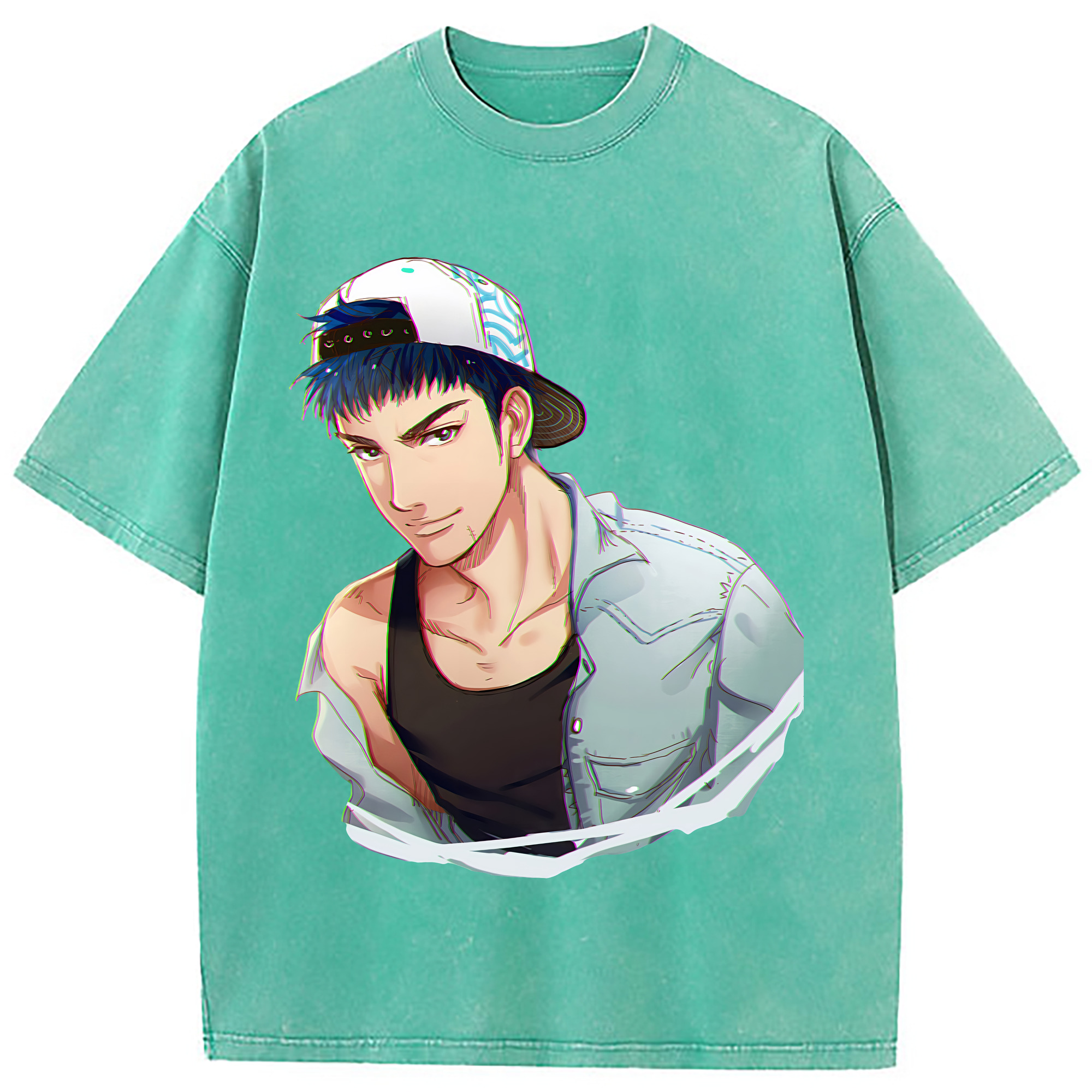 （画像用） SLAM DUNK／スラムダンク 綿100% ヴィンテージ風 半袖Tシャツ（フロントプリント）
